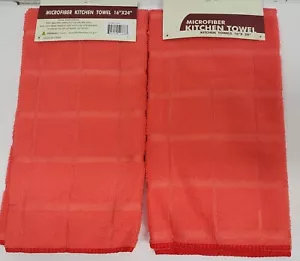 2er SET GLEICHE MIKROFASER BEDRUCKTE HANDTÜCHER (16" x 24") PINKINSH ROTE FARBE - Bild 1 von 8