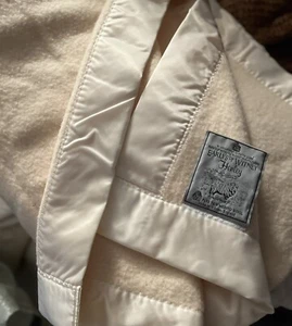 Nueva Manta de Lana Merino Early's Of Witney Henry Pure con Borde Satinado 72X98 MARFIL - Imagen 1 de 8