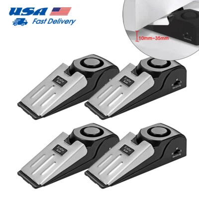 KERUI 1/2/4PCS Door Stop Security Alarm Wedge Stopper Portable Home Travel Anti‑Theft