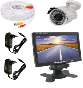 PRONTO USO Kit videosorveglianza Monitor 7" Telecamera da esterno cavo 30 metri - Foto 1 di 3