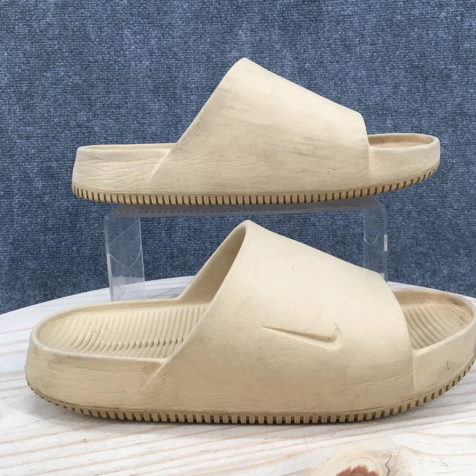 Sandalias Nike para mujer 13 para hombre 12 tranquilas deslizables amarillas sin cordones cómodas punta abierta informales Foto 1 de 4