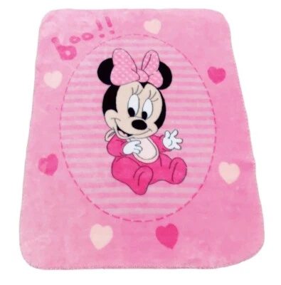 Manta de felpa vintage rosa bebé Minnie Mouse ¡Boo! Hecho en Brasil Halloween  Foto 1 de 4