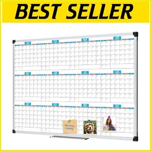 Scratch-Resistant Magnetic Whiteboard Calendar - 48" x 36" for Easy Planning - Picture 1 of 11