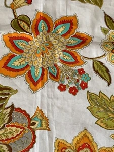 Waverly Inspirations Jacobean Floral Screen Print Tablecloth Fabric Custom 45x53 - Picture 1 of 9