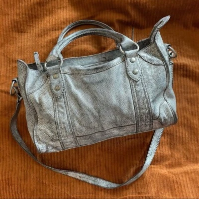 Frye Melissa satchel silver metallic crossbody - Image 1 of 4