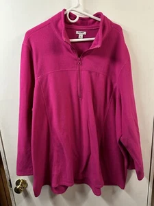 Old Navy Women’s 4xl Pink 1/4 Zip Fleece Pullover Sweatshirt Plus - Picture 1 of 5