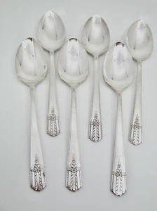 6 Stück Wm A Rogers Oneida Everlasting Esslöffel Servierlöffel Versilbert Weizen - Bild 1 von 5