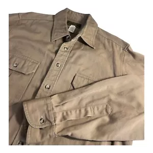 Eddie Bauer VTG Expedition Outfitters Toronto Long Sleeve Large Tan Hunting - Picture 1 of 5