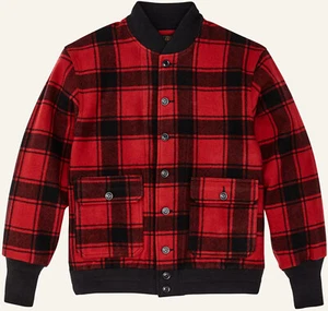 Filson CCC Wool Bomber Jacket Red & Black Plaid, Men's M NWT MSRP $395 - Picture 1 of 6