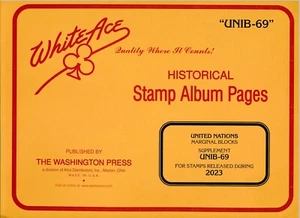 WHITE ACE 2023 United Nations Inscription Blocks Stamp Album Supplement UNIB-69 - Picture 1 of 6
