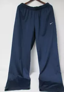 Nike Pants Mens Large Track Joggers Blue Side Ankle Zip - Picture 1 of 7