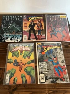 Lot of 5 Superman Mixed DC Comics Vintage To Modern As Pictured - Picture 1 of 2