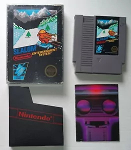 Nintendo NES - Slalom (Black Box) - w/ Original Box, clear case, poster - Picture 1 of 6