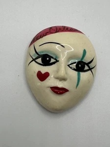 Vintage Karneval/New Orleans Magnet Maskerade Maske Design Oval - Bild 1 von 4