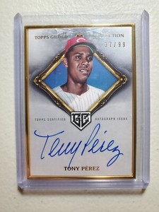 2023 Topps Gilded Gold Framed Hall of Famers Auto TONY PEREZ /99 SP