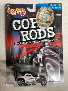 1999 Hot Wheels Cop Rods Series 2 Fiat 500C St. Paul, MN Police 1:64 Real Riders - Picture 1 of 3