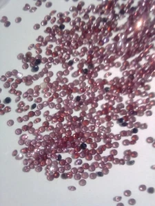 1 echter rund geschliffener Granat, Rodolith garnet round facet ca 1,4mm g1 - Bild 1 von 3