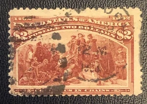 Tangstamp: US Stamp #242 Columbian $2 Used CV $525 - Picture 1 of 2