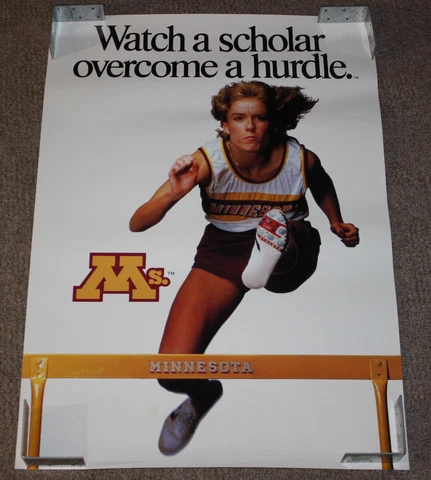 Vintage Minnesota Gophers Womens Student Athlete Track and Field 29x20 Poster Cover