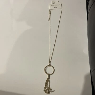 NWT Banana Republic Gold Tone 18In Tasseled Fashion Necklace - Image 1 of 4