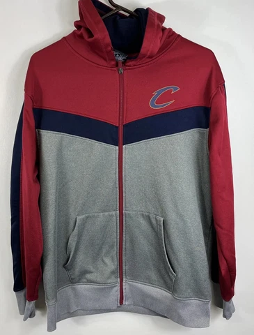 Cleveland Cavs Cavaliers Zip Up Hoodie Sweatshirt Sz Lrg UNK NBA Basketball Cover