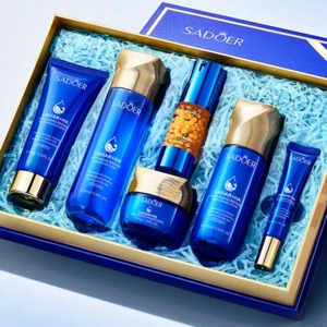 Facial Skin Care Set Caviar anti Wrinkle Hyaluronic Acid Face Serum Moisturizing - Picture 1 of 12