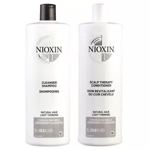 Nioxin System 1 Cleanser Shampoo and Scalp Therapy Conditioner Duo 33.8 Oz - Picture 1 of 1