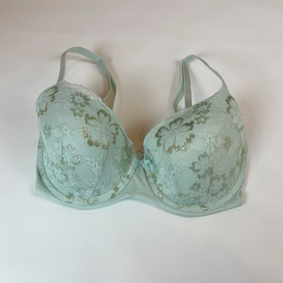 Sujetador Victoria's Secret 32DDD Body de Victoria Forrado Demi Verde Encaje Foto 1 de 4