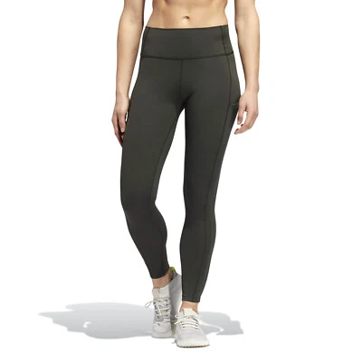 adidas High Waist 7/8 Leggings RRP £64.95 Olive Green Pockets Universal Standard - Image 1 of 4