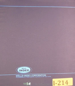 Wells Index Wellsaw 500-1500 Programming & Operations Manual Year (1983) - Picture 1 of 3