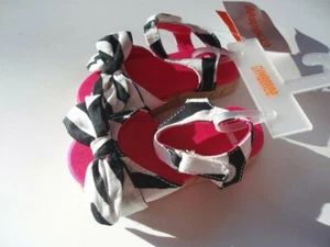 Gymboree WILD FOR ZEBRA Zebra Stripe Fabric Sandals ~ Sz 8 ~ NWT! - Picture 1 of 1