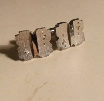 复古纯银蚀刻袖扣 Shields 出品 — 第 1/4 张图片