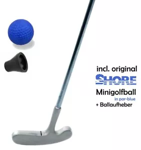 3 tlg. Minigolf Set für Kinder BLAU: Minigolfschläger / Putter + PickUp + Ball - Bild 1 von 1