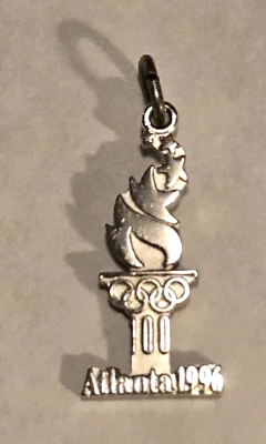1996 Atlanta Olympics 100th Anniversary Torch Charm / Pendant - Balfour Sterling - Image 1 of 3