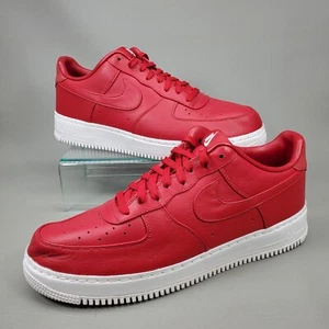 Nike NIKELAB Air Force 1 Low Basketball Shoes Gym Red White 555106-601 Men Sz 14 - Picture 1 of 11