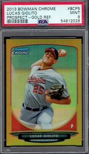 2013 Bowman Chrome GOLD REFRACTOR BCP5 Lucas Giolito 13/50. PSA 9 MINT. POP. 2.* - Picture 1 of 2