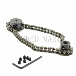 04C #25 25H 10T 15T Sprocket Set Kit Metal Pilot Motor Roller Chain Ratio 2:3 - Picture 1 of 5