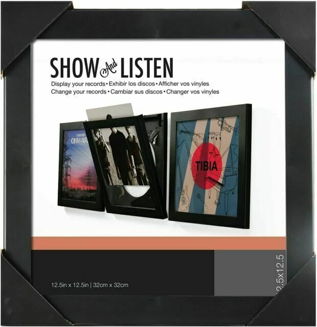 12" VINYL LP RECORD ALBUM DISPLAY FLIP-FRAME (WHITE) TRIPLE-PACK NEW/
