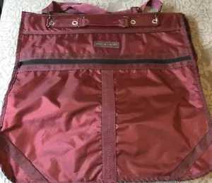 Pierre Cardin Garment Bag Paris New York Burgundy Nylon Excellent Used Condition - Picture 1 of 8