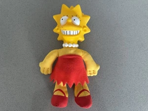 Muñeco de peluche vintage Lisa Simpson Burger King Los Simpson dibujos animados 1990 juguete de 8" - Imagen 1 de 7