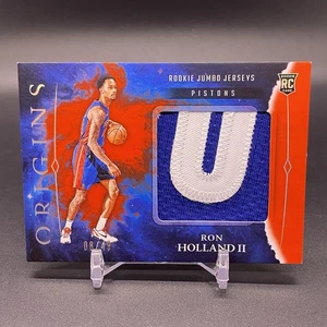 #/49! 🚨2024-25 Panini Origins Ron Holland II RC  Relic Rookie Jumbo Jerseys - Picture 1 of 2