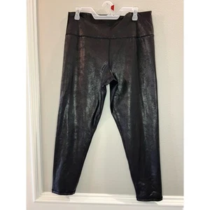 OFFLINE by Aerie Faux Leather Leggings Stretch Crackle Black Sz XXL - Picture 1 of 4