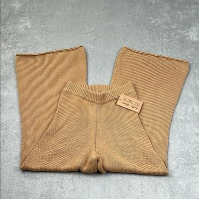NUEVO Pantalones The Simple Folk 0/XS 100 % Algodón Orgánico Carmelo Acogedores Tostados Elásticos Tejidos Foto 1 de 4