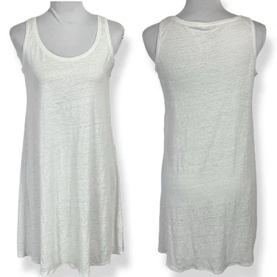 NWT EILEEN FISHER 100% Linen Jersey Tunic Size PP White Knit Tunic Dress Chic - Image 1 of 4