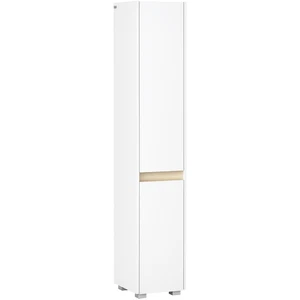 kleankin 5-Tier Modern Tall Bathroom Cabinet with Adjustable Shelves White - Picture 1 of 11