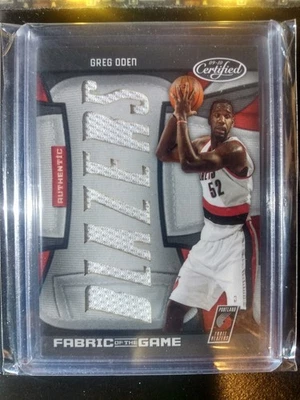 2009-10 Panini Certified - Fabric of the Game Greg Oden BLAZZERS #FOG-GO 25/25 - Image 1 of 4