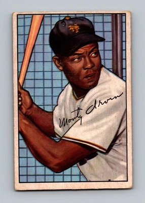 Tarjeta de béisbol vintage Bowman #162 Monty Irvin 1952 en muy buen estado-en muy buen estado Foto 1 de 2
