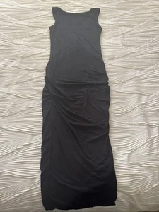 James Perse Kleid Damen 2 M Schwarz Tank Top Bodycon Rüschen Modern Minimal City - Bild 1 von 7