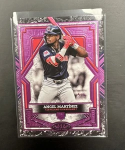 2025 Topps Tier One Angel Martinez #82 #5/5 Pink Foil RC SSP Cleveland Guardians - Bild 1 von 3