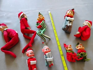 Vintage MCM 5 ct LG Knie Umarmung Elfe Pixie Weihnachtsschmuck 4 Karat klein Japan - Bild 1 von 19